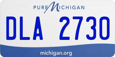 MI license plate DLA2730