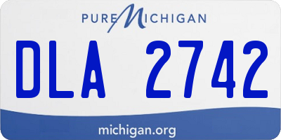 MI license plate DLA2742