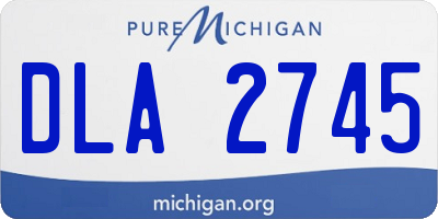 MI license plate DLA2745