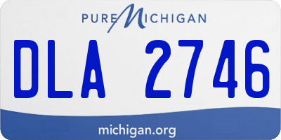 MI license plate DLA2746