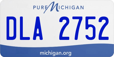 MI license plate DLA2752