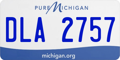 MI license plate DLA2757