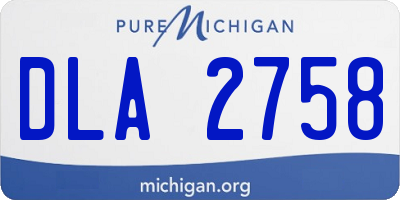 MI license plate DLA2758