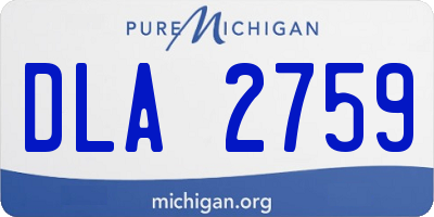 MI license plate DLA2759