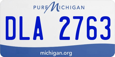 MI license plate DLA2763