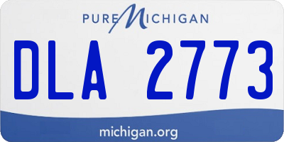 MI license plate DLA2773