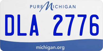 MI license plate DLA2776
