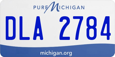MI license plate DLA2784