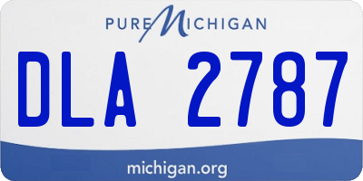MI license plate DLA2787