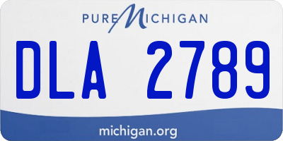 MI license plate DLA2789