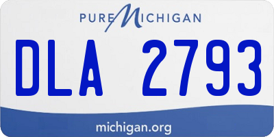 MI license plate DLA2793