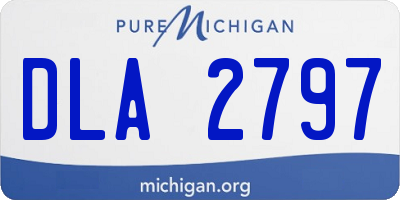 MI license plate DLA2797