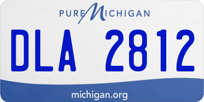 MI license plate DLA2812