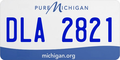MI license plate DLA2821