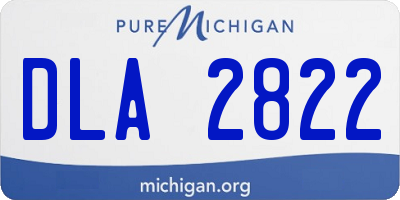 MI license plate DLA2822