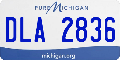 MI license plate DLA2836