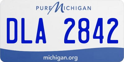 MI license plate DLA2842