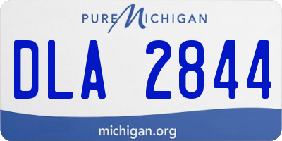 MI license plate DLA2844