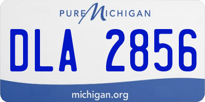 MI license plate DLA2856