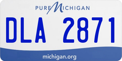 MI license plate DLA2871