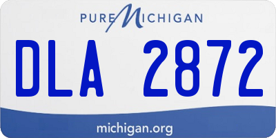 MI license plate DLA2872