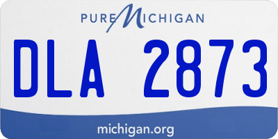 MI license plate DLA2873