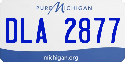 MI license plate DLA2877