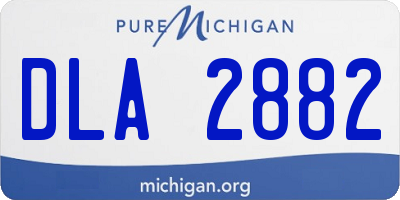 MI license plate DLA2882