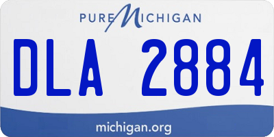 MI license plate DLA2884