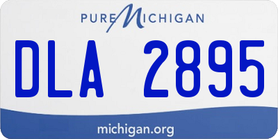 MI license plate DLA2895
