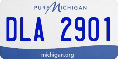 MI license plate DLA2901