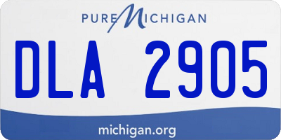 MI license plate DLA2905