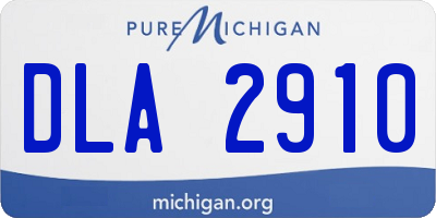 MI license plate DLA2910