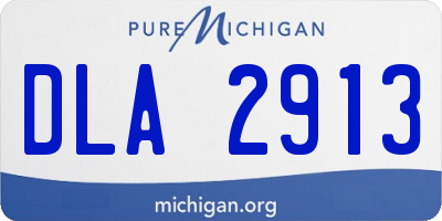 MI license plate DLA2913