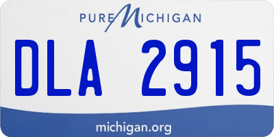 MI license plate DLA2915