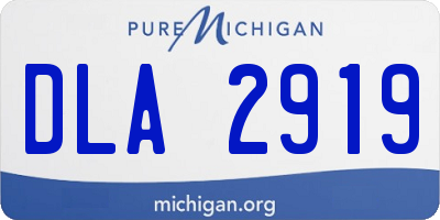 MI license plate DLA2919