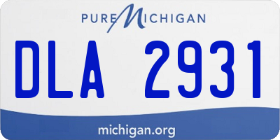MI license plate DLA2931
