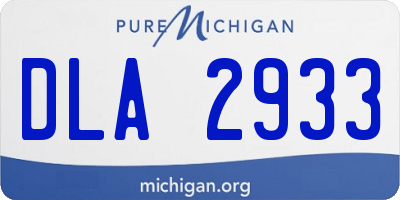 MI license plate DLA2933