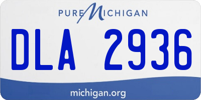 MI license plate DLA2936