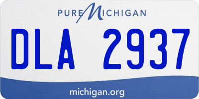 MI license plate DLA2937