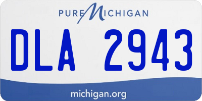MI license plate DLA2943