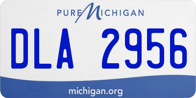 MI license plate DLA2956