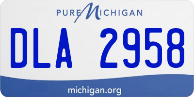 MI license plate DLA2958