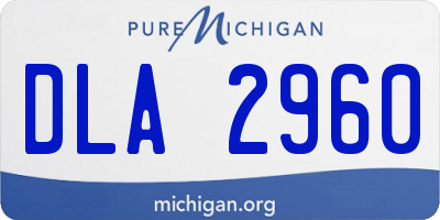 MI license plate DLA2960