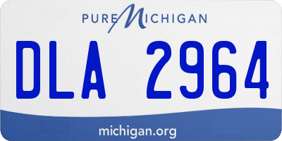 MI license plate DLA2964