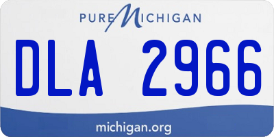 MI license plate DLA2966
