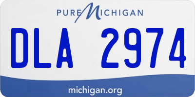 MI license plate DLA2974