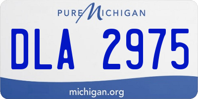 MI license plate DLA2975