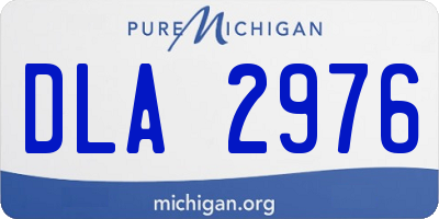 MI license plate DLA2976