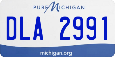 MI license plate DLA2991